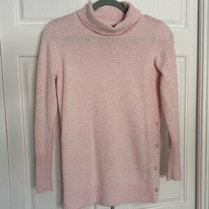 Tahari Soft Pink Cowl Neck Sweater XS